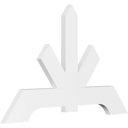 Ekena Millwork Vanguard Architectural Grade PVC Gable Bracket, 60"W x 37 1/2"H x 2"D x 6"F, 15/12 Pitch GBP060X38X0206VAN00